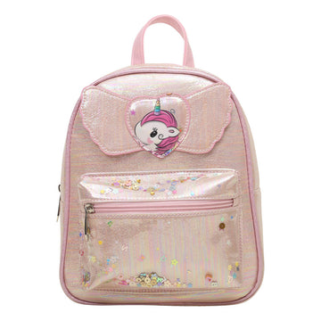 Mochila Brillestela Con Brillo Estelar Liviana Impermeable Rosa Claro